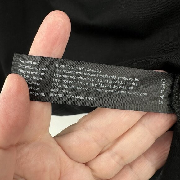 hoodie sweatshirt cropped long sleeve casual lightweight black L - Picture 2 of 7